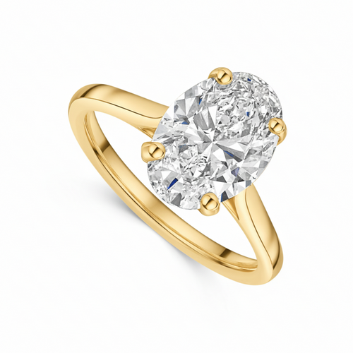3.00ct Oval Diamond Solitaire Engagement Ring