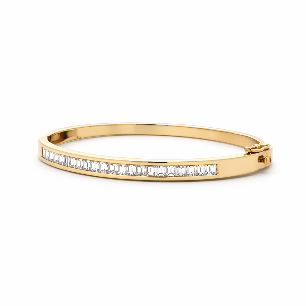 2.80ct Emerald Cut Bangle Bracelet