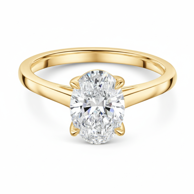 2.00ct Oval Diamond Solitaire Engagement Ring