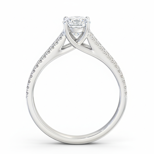 3.00 ct Oval Diamond Split Band Engagement Ring