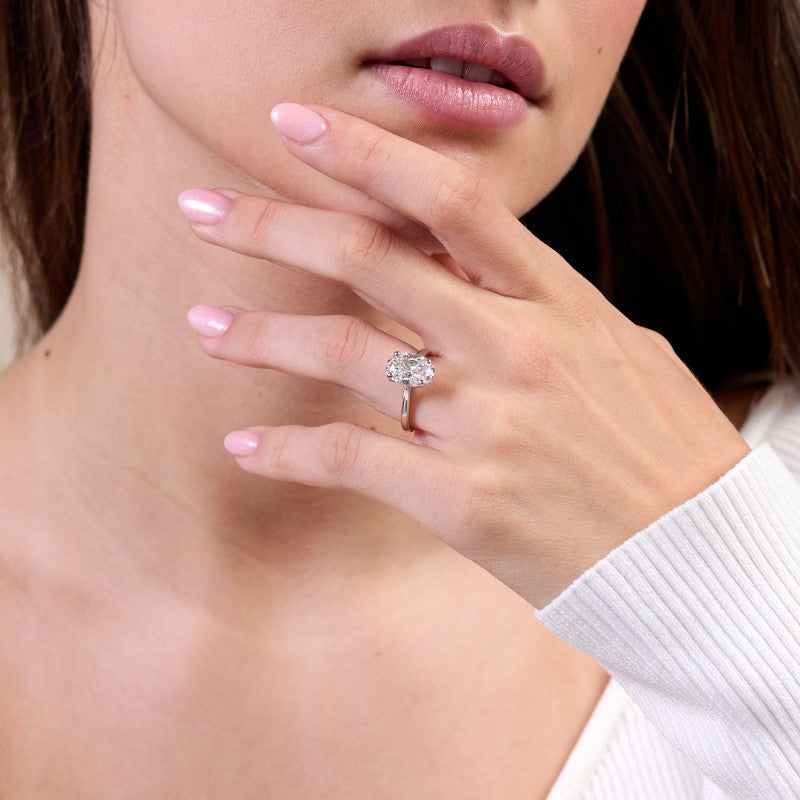 3.00ct Oval Diamond Solitaire Engagement Ring