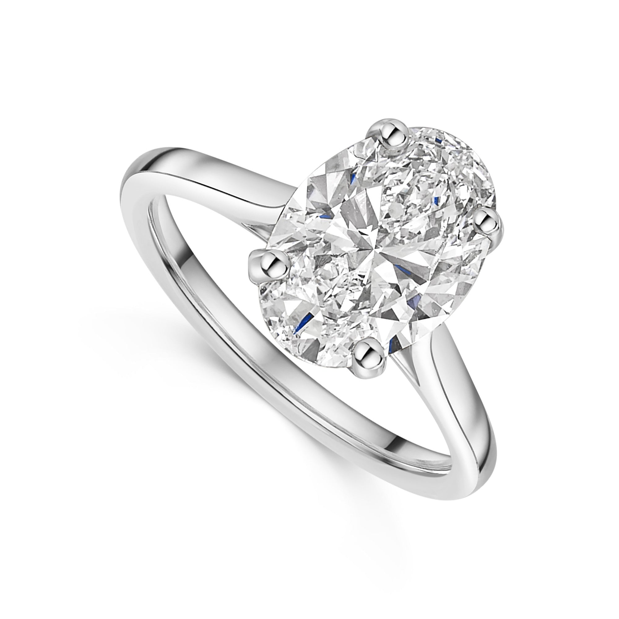 3.00ct Oval Diamond Solitaire Engagement Ring