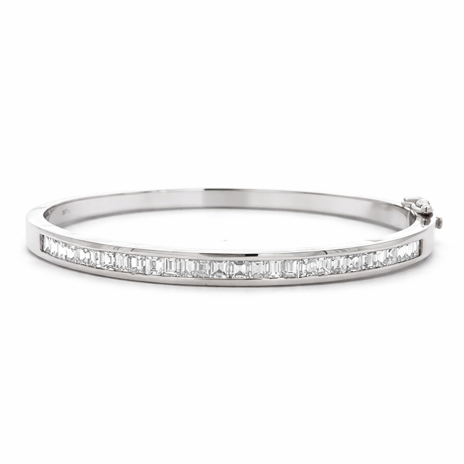 2.80ct Emerald Cut Bangle Bracelet