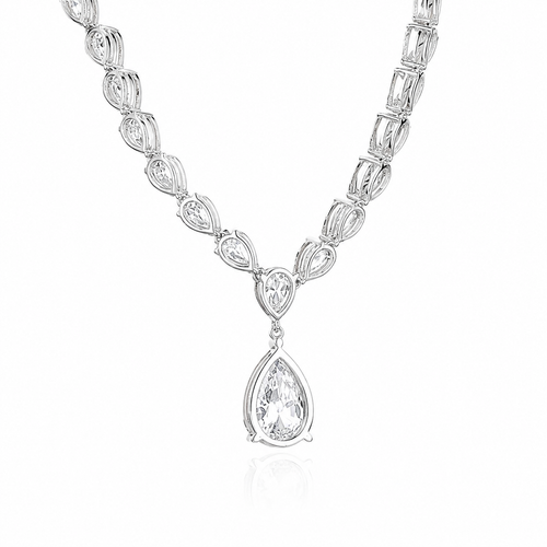 BRIDAL COLLECTION: Pear Cut Tennis Necklace