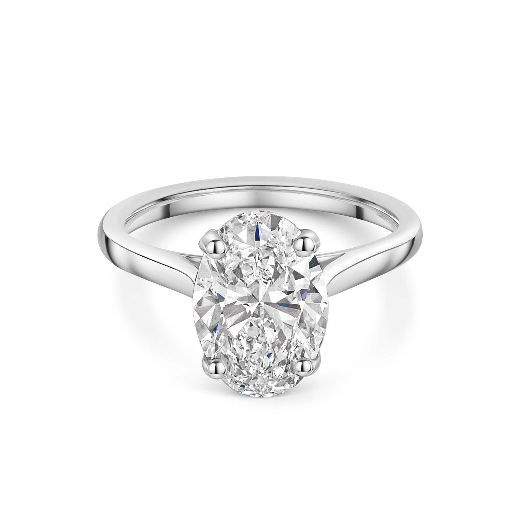 3.00ct Oval Diamond Solitaire Engagement Ring